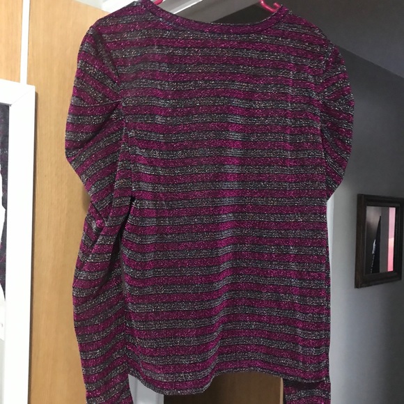 Balloon Sleeve Glitter Top - Picture 8 of 8